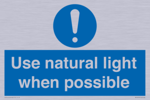 Use natural light when possible